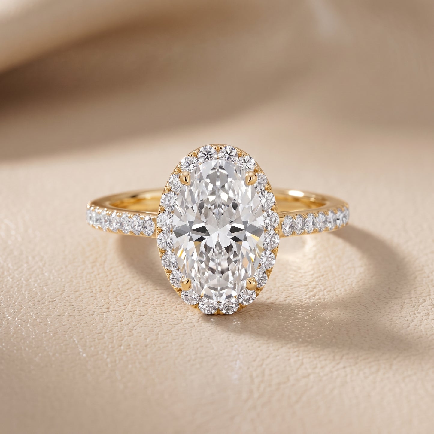 Alma Halo Pavé Oval Diamond Ring in Yellow Gold - front.jpg