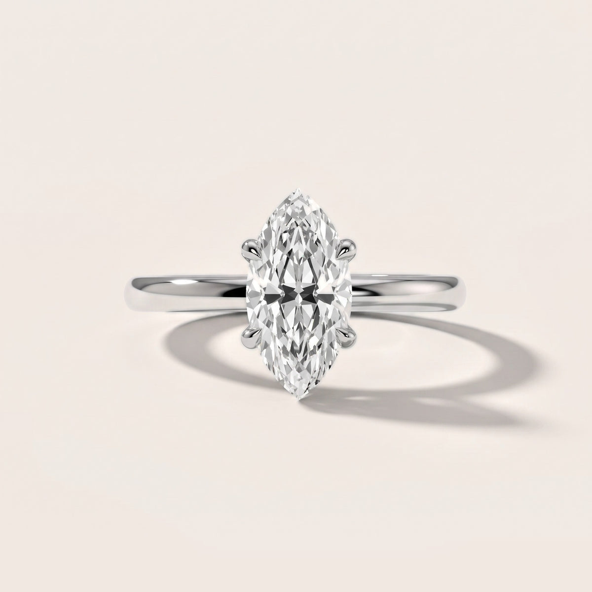 Charlotte Charm Solitaire Marquise Diamond Engagement Ring in Silver [studio-20261024]