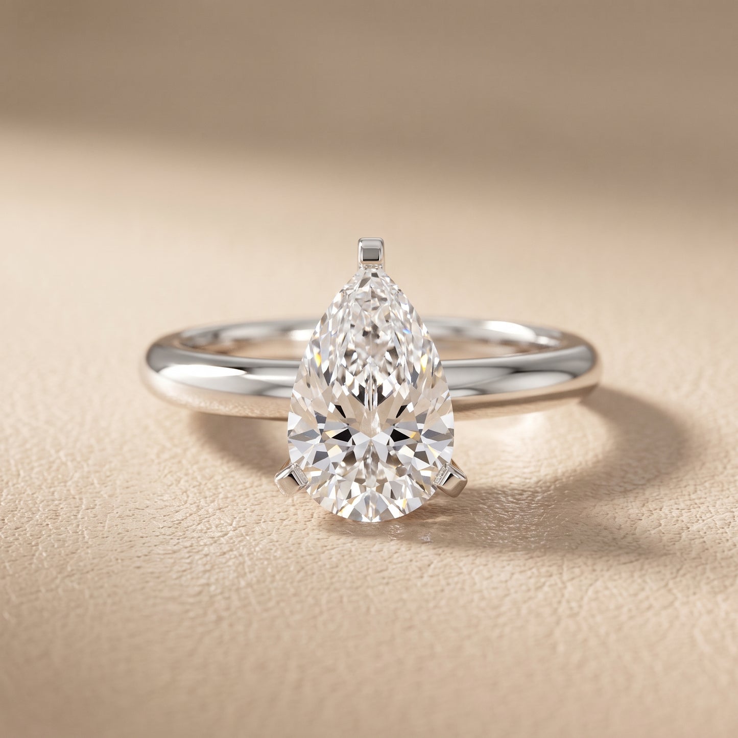 Amira Six-Prong Solitaire Pear Diamond Engagement Ring in White Gold - front.jpg