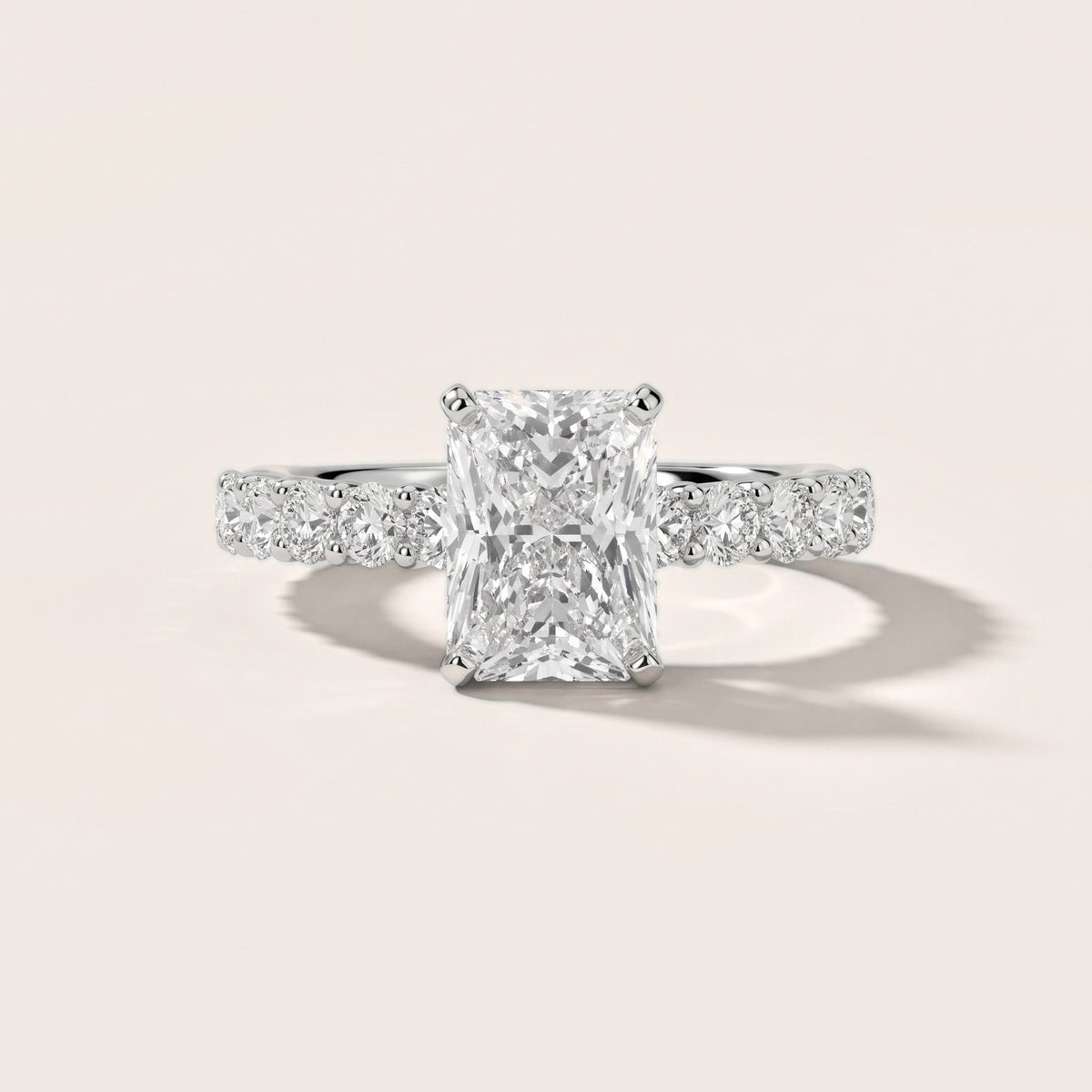 Heloise Statement Pavé Radiant Diamond Engagement Ring in Platinum - front.jpg