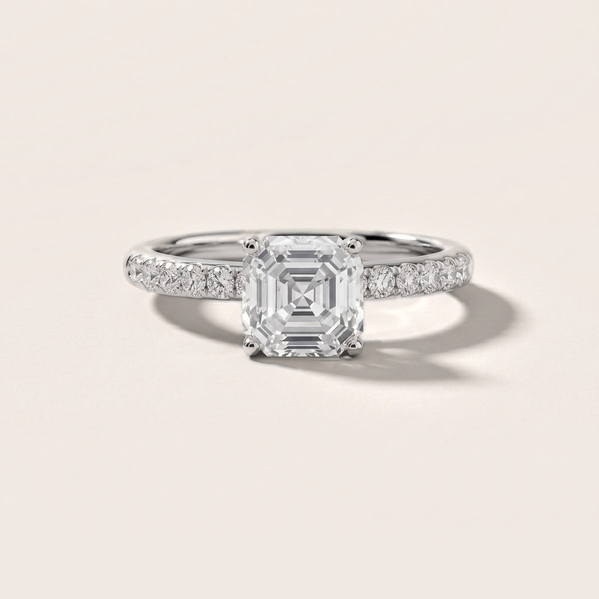 Brea Twist Pavé Asscher Diamond Engagement Ring in Platinum - front.jpg