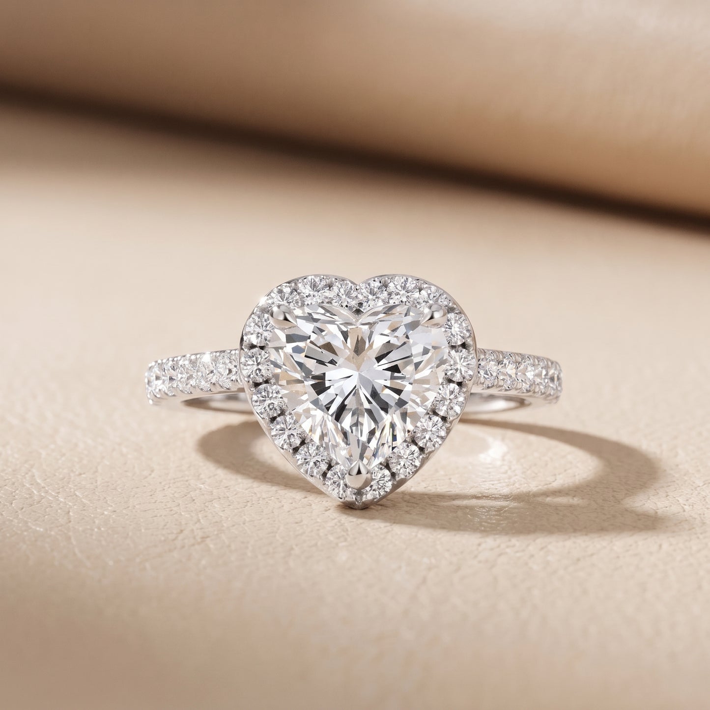 Amara Halo Claw Prong Heart Diamond Ring in White Gold - front.jpg