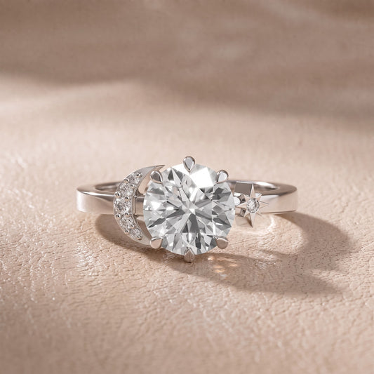 Selene Moon Solitaire Round Diamond Engagement Ring in White Gold - front.jpg