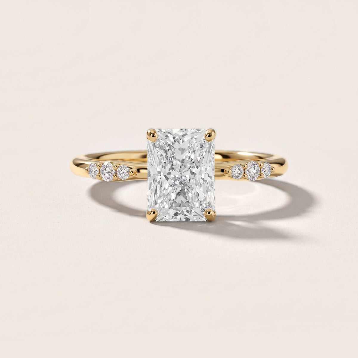 Sheila Pavé Radiant Diamond Engagement Ring in Yellow Gold - front.jpg