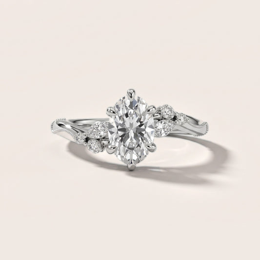 Joanna Milgrain Twist Oval Diamond Engagement Ring in Platinum [studio-20261024]