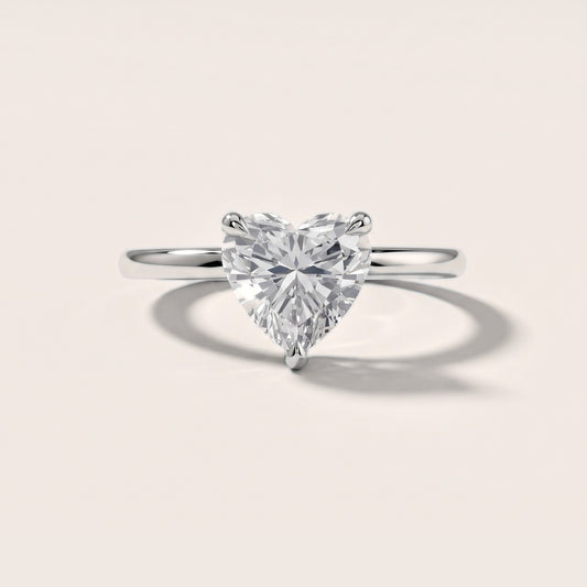 Nella Petite Solitaire Heart Diamond Engagement Ring in Platinum [studio-20261024]