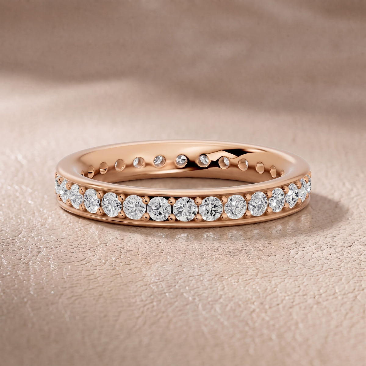 Juniper Classic Pavé Round Diamond Eternity Band in Rose Gold - front.jpg