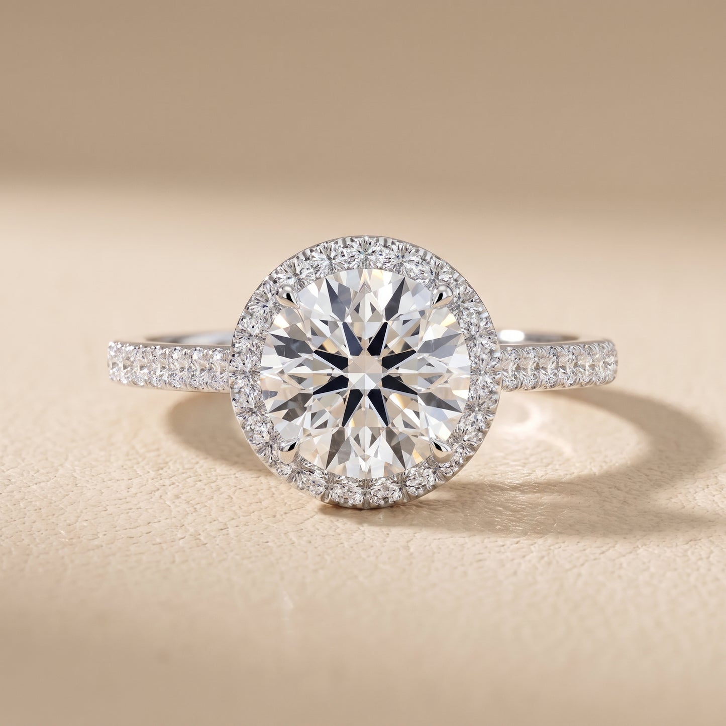 Willa Halo Micropavé Round Diamond Engagement Ring in Platinum - front.jpg