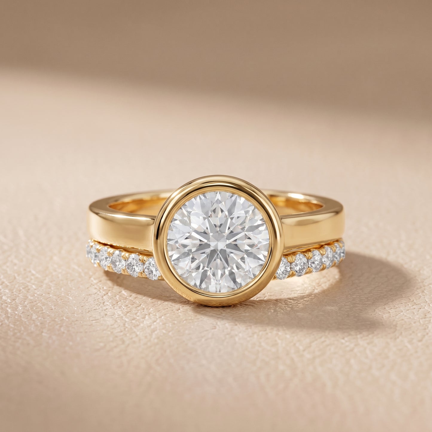 Ayla Bezel Bypass Round Diamond Ring in Yellow Gold - front.jpg