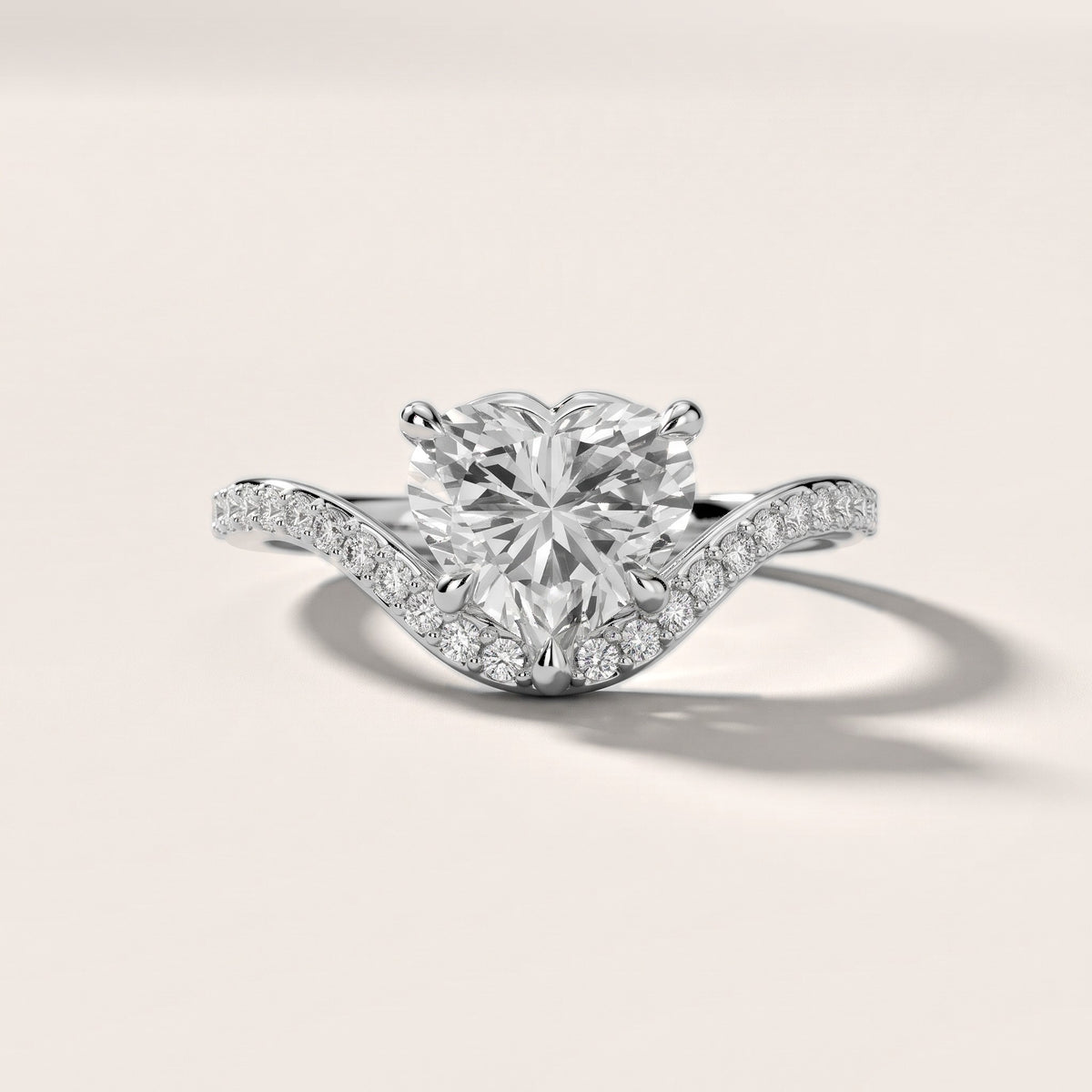 Alison Bypass Pavé Heart Diamond Engagement Ring in Silver - front.jpg