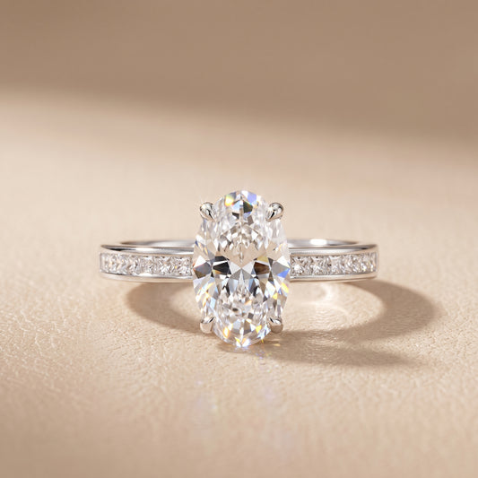 Maren Sidestone Channel Set Oval Diamond Engagement Ring in White Gold - front.jpg