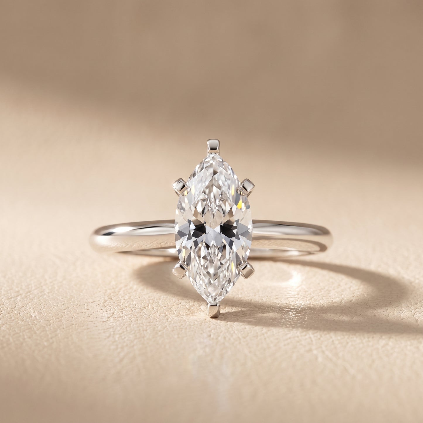 Amira Six-Prong Solitaire Marquise Diamond Engagement Ring in White Gold - front.jpg