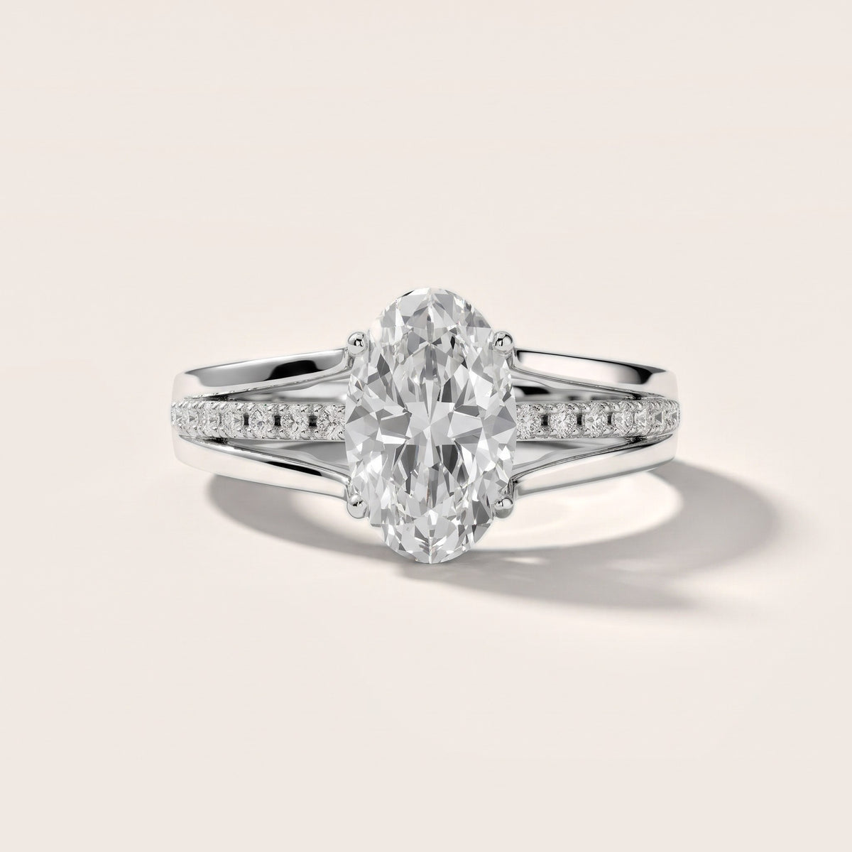 Serena Split Shank Pavé Oval Diamond Engagement Ring in White Gold [studio-20261024]