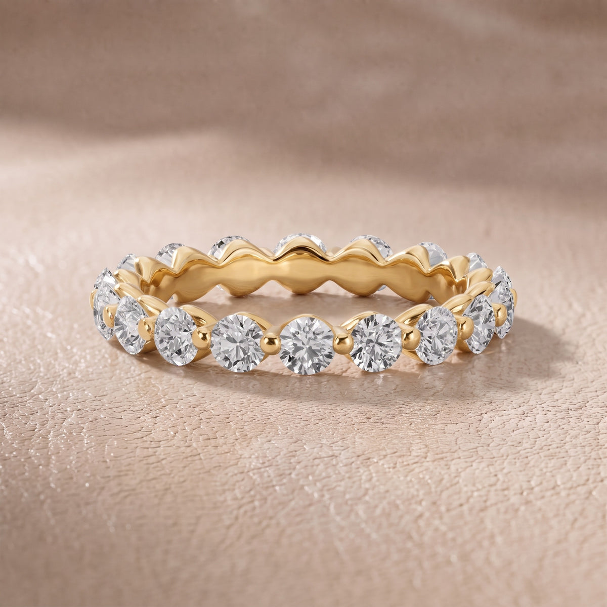 Brooke Shared Prong Round Diamond Eternity Band in Yellow Gold - front.jpg