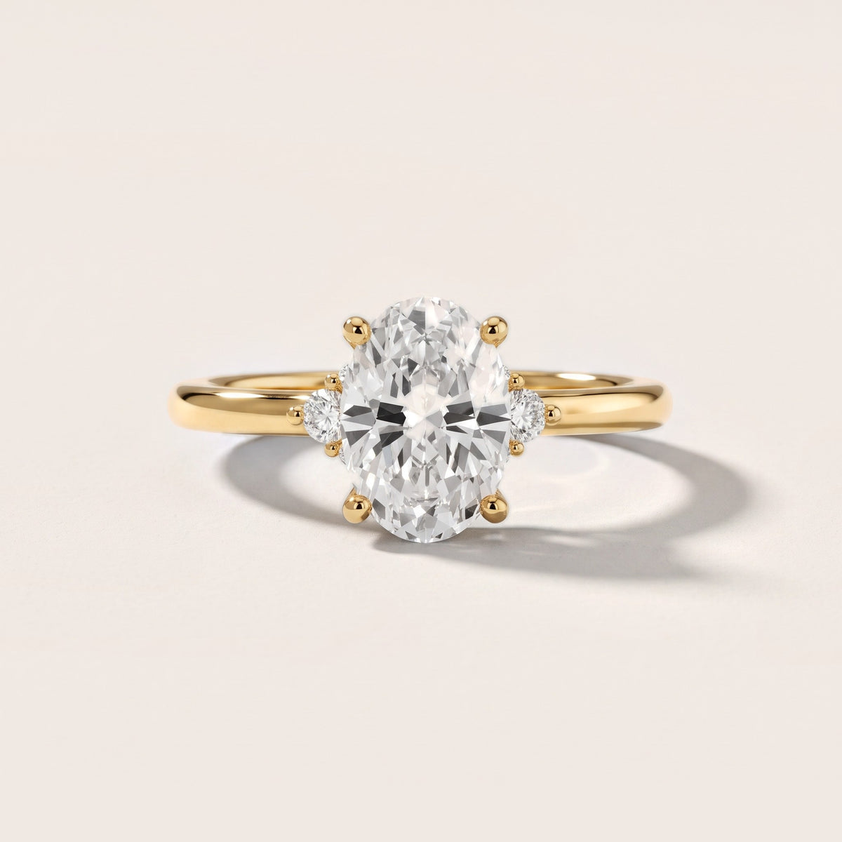 Wynne Cluster Oval Diamond Engagement Ring in Yellow Gold - front.jpg