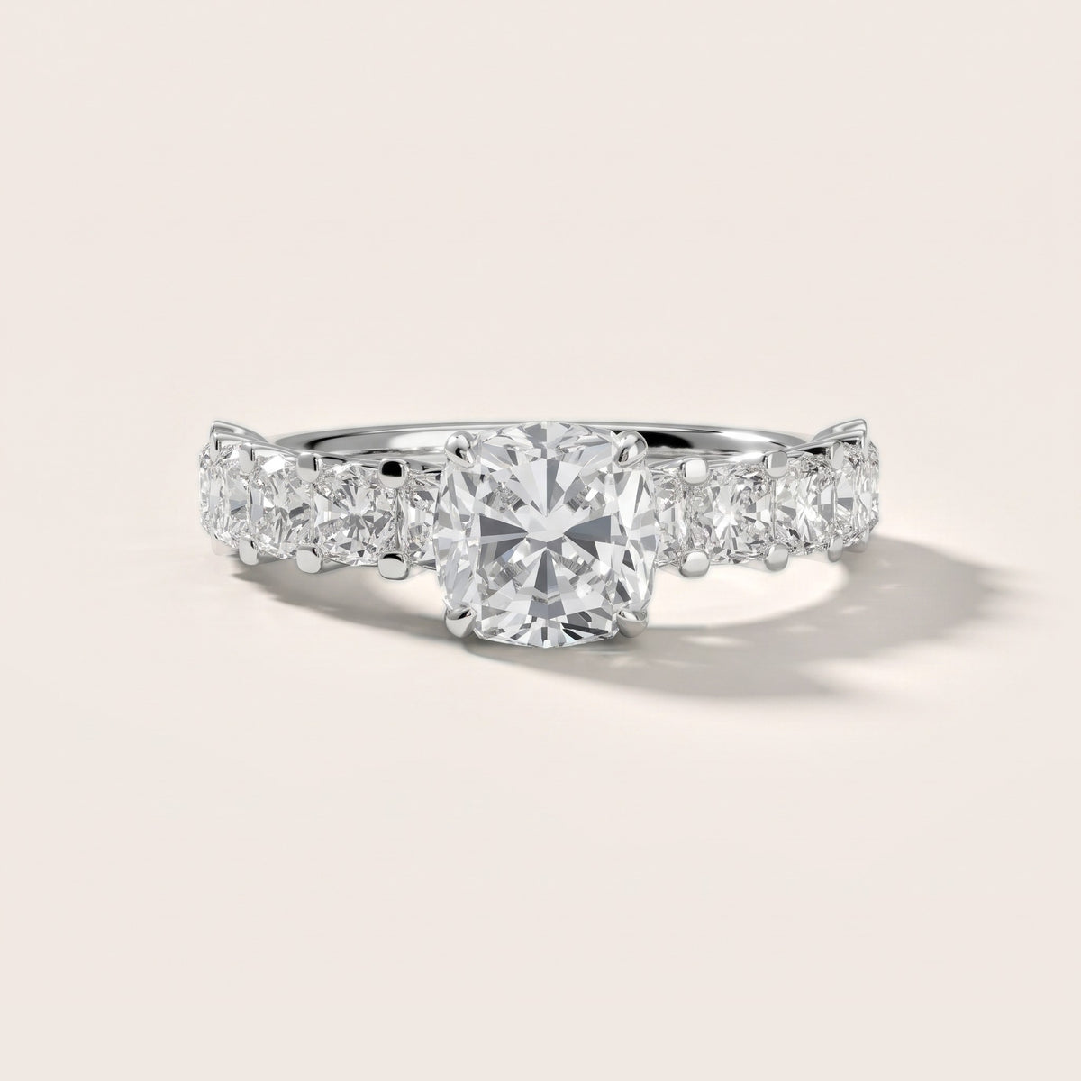 Katarina Statement Pavé Cushion Diamond Engagement Ring in Silver - front.jpg