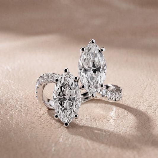 Lottie Two-Stone Bypass Marquise Diamond Engagement Ring in Platinum - front.jpg