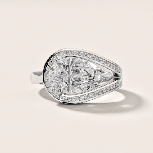 Ellery East-West Split Shank Pear Diamond Engagement Ring in Platinum [studio-20261024]