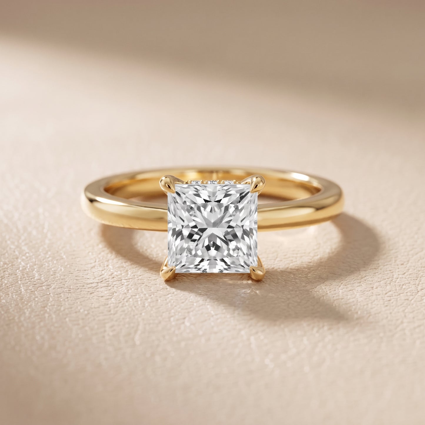 Mena Hidden Halo Princess Diamond Engagement Ring in Yellow Gold - front.jpg