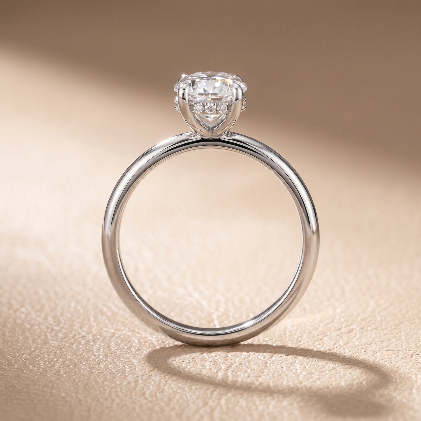 Amaya Hidden Halo Oval Diamond Ring in Silver - front.jpg