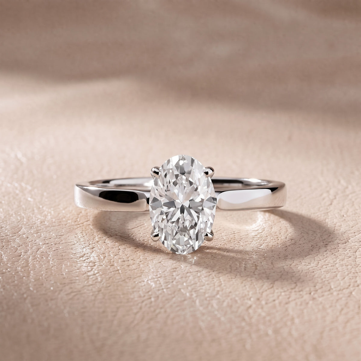 Isabella Bloom Solitaire Oval Diamond Engagement Ring in Platinum - front.jpg