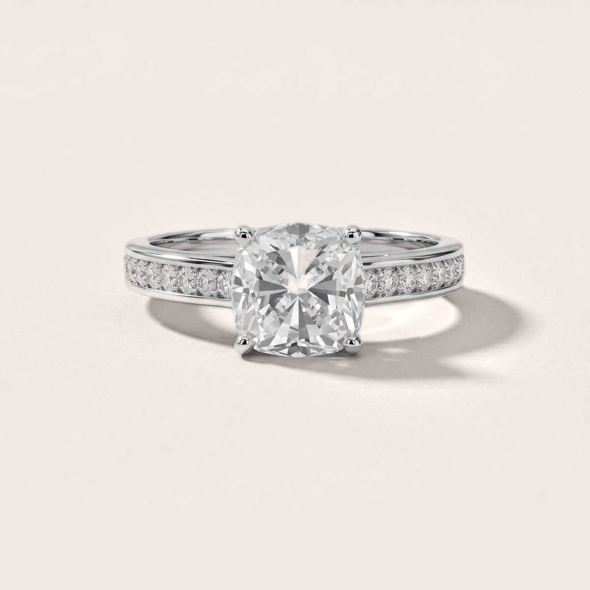 Dana Channel Set Cushion Diamond Engagement Ring in Platinum - front.jpg
