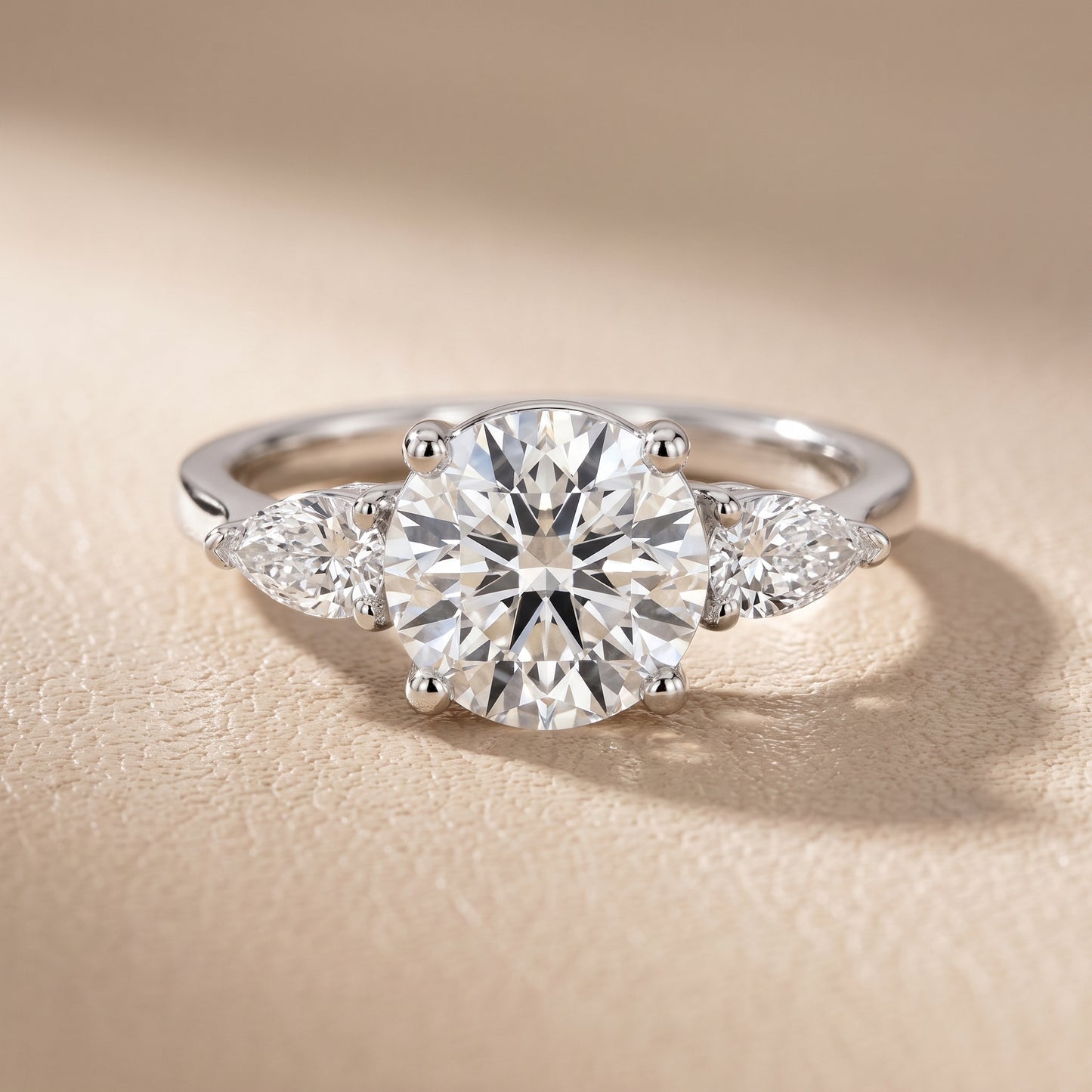 Faye Three-Stone Trellis Round Diamond Ring in Silver - front.jpg