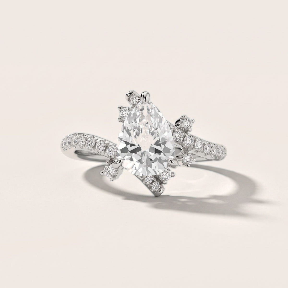 Agnes Bypass Pavé Pear Diamond Engagement Ring in Platinum - front.jpg