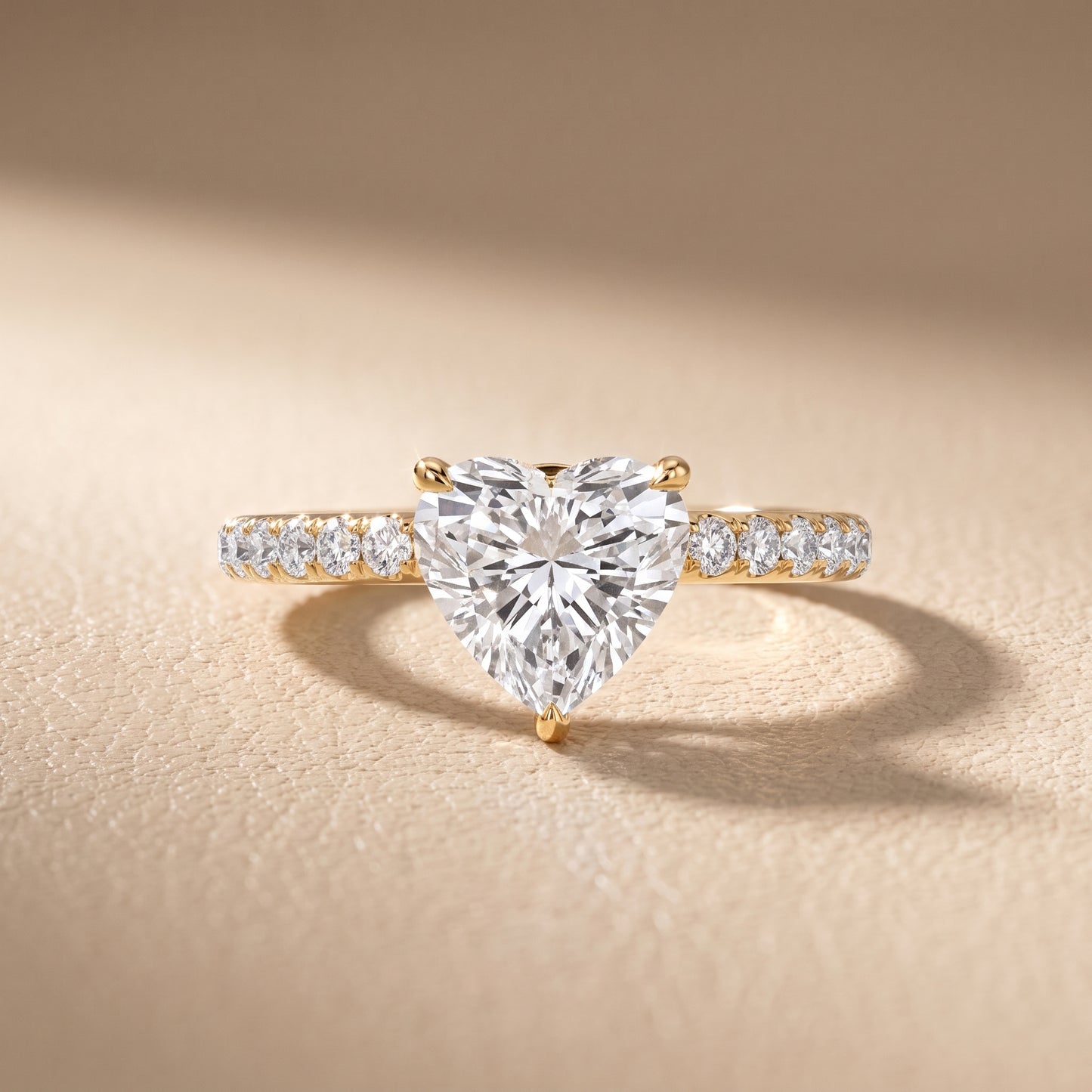 Thea Hidden Halo Pavé Heart Diamond Engagement Ring in Yellow Gold - front.jpg
