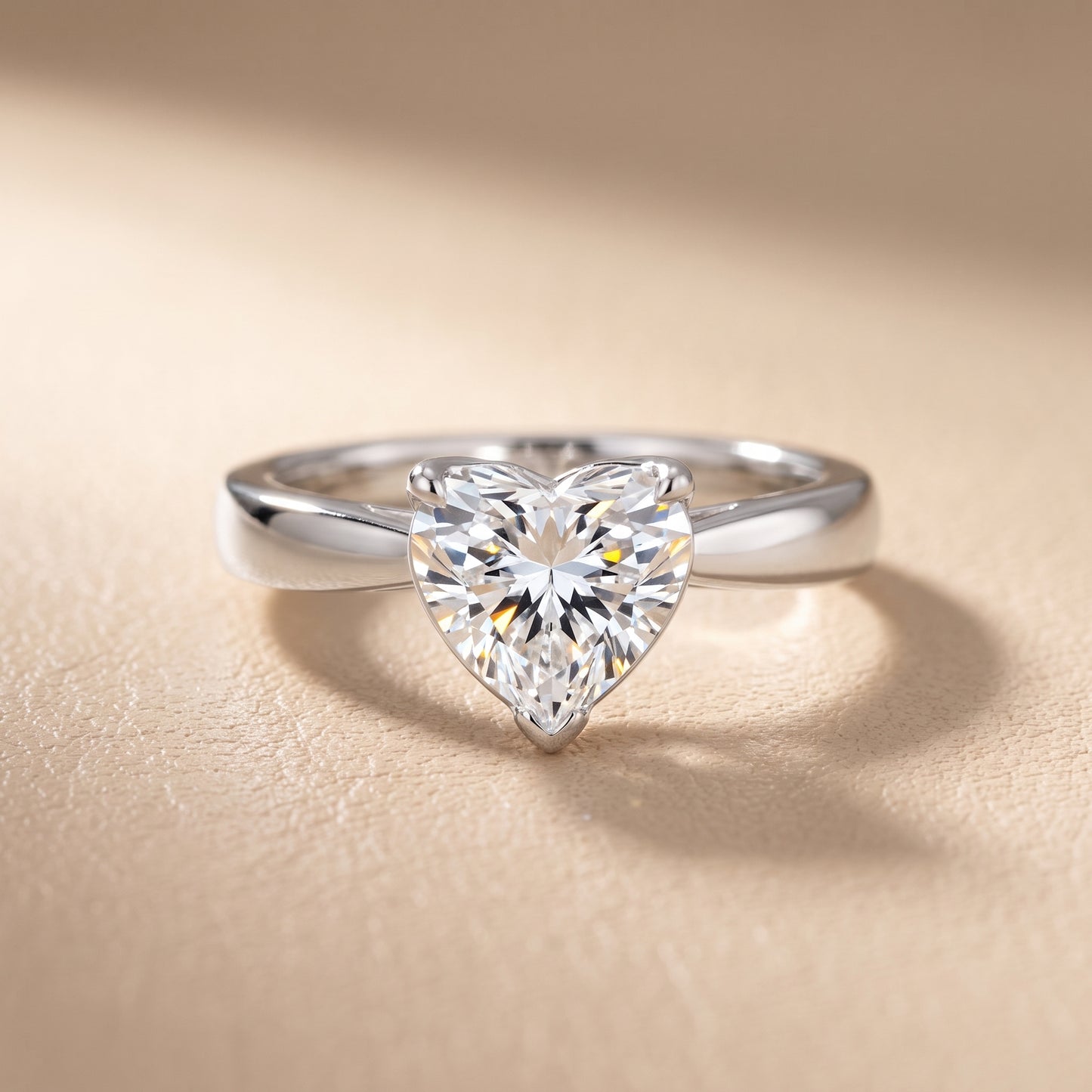 Lucia Solitaire Six-Prong Heart Diamond Engagement Ring in White Gold - front.jpg