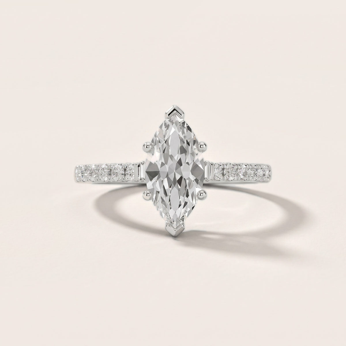 Rialto Hidden Halo Milgrain Marquise Diamond Engagement Ring in White Gold - front.jpg