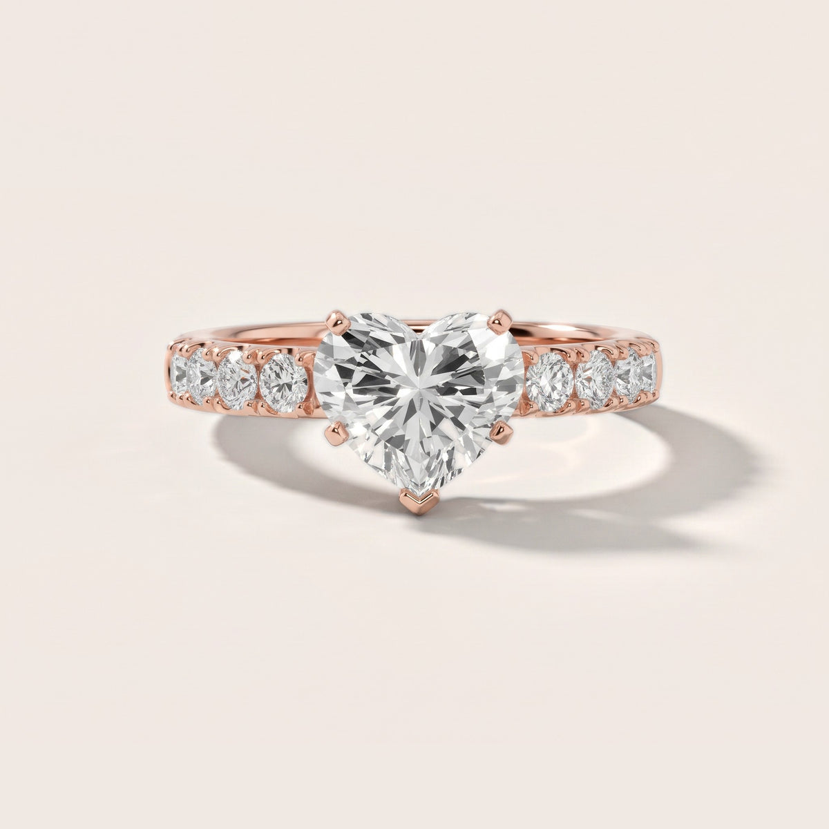 Alix Statement Pavé Heart Diamond Engagement Ring in Rose Gold - front.jpg