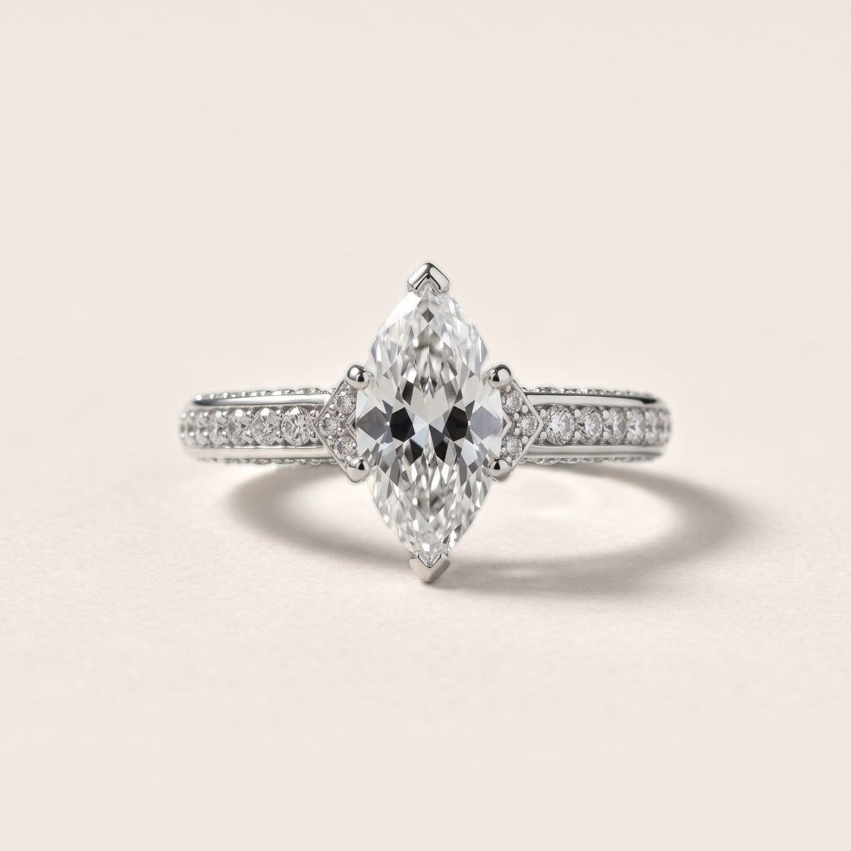 Anabelle Statement Pavé Marquise Diamond Engagement Ring in Silver - front.jpg