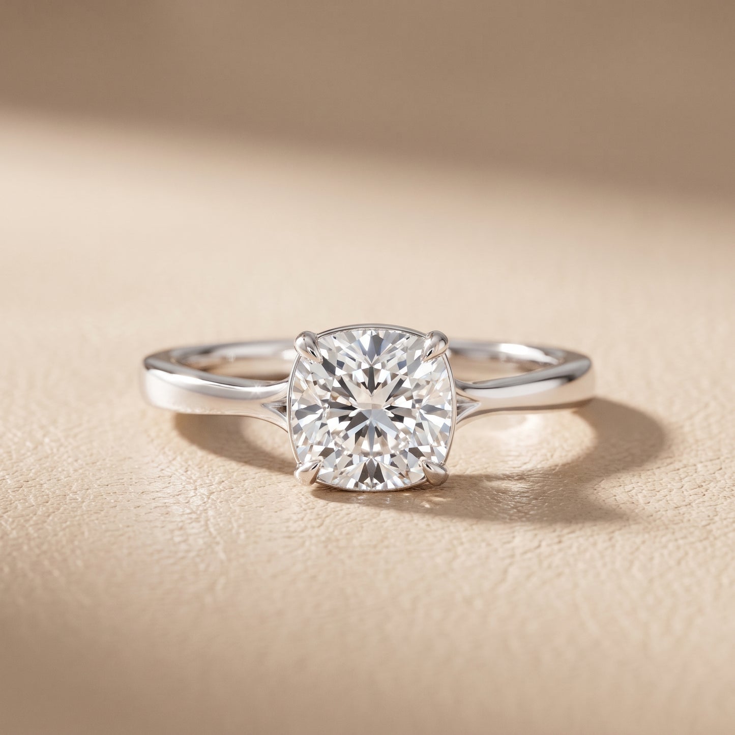 Anais Trellis Solitaire Cushion Diamond Engagement Ring in White Gold - front.jpg