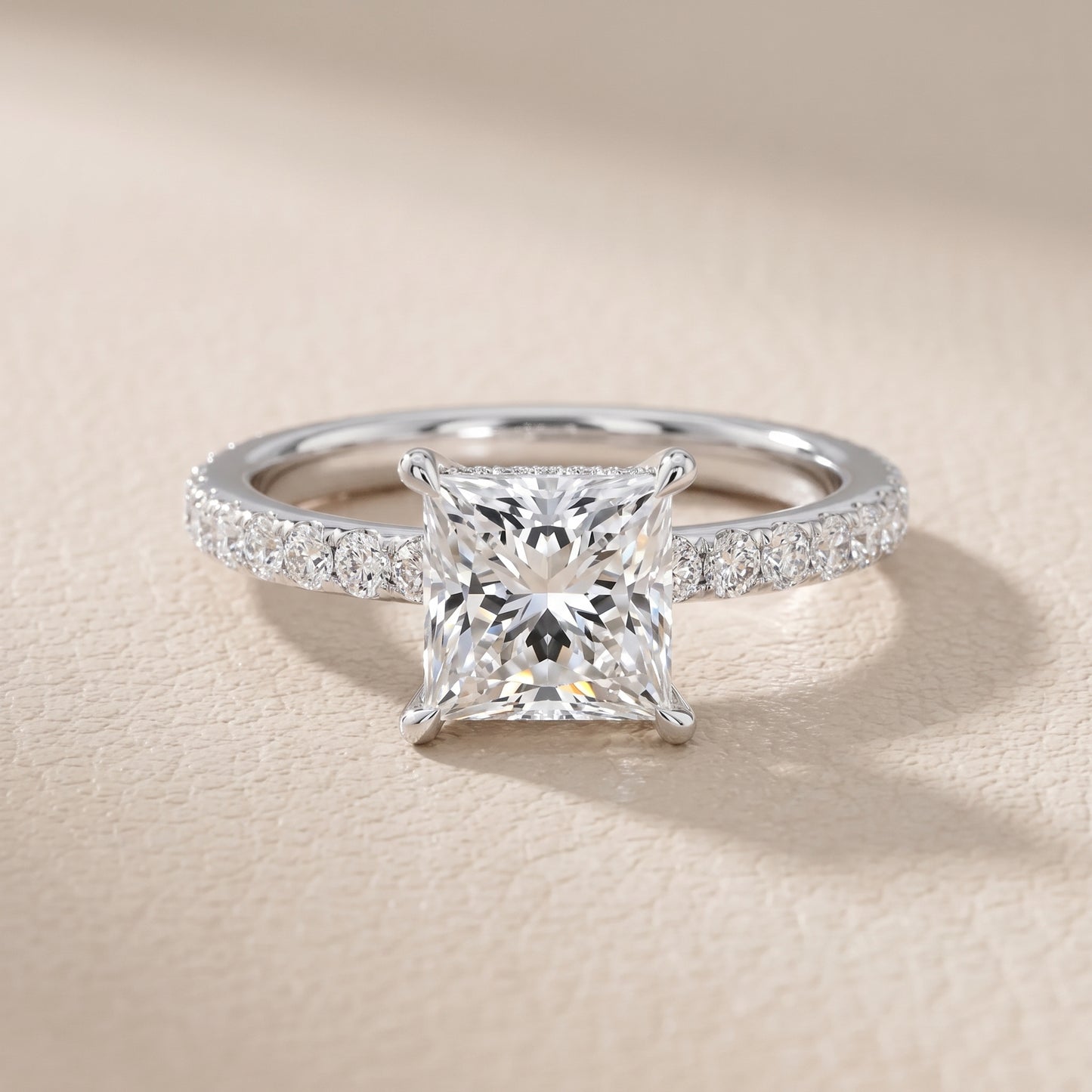 Thea Hidden Halo Pavé Princess Diamond Engagement Ring in Platinum - front.jpg