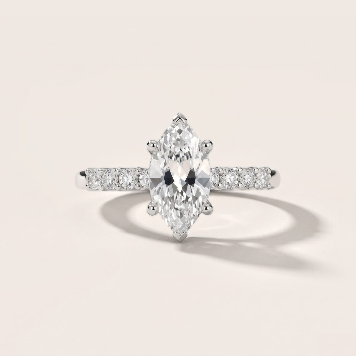 Mayfield Pavé Marquise Diamond Engagement Ring in Silver - front.jpg