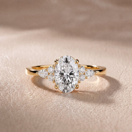Amelia Three Stone Oval Diamond Engagement Ring in Yellow Gold - front.jpg