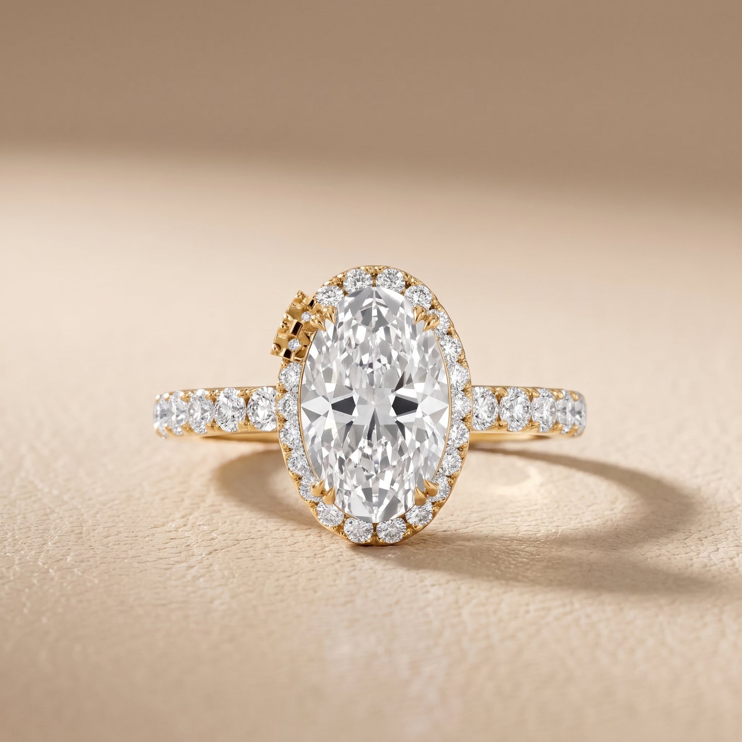 Chloe Halo Pavé Oval Diamond Ring in Yellow Gold - front.jpg