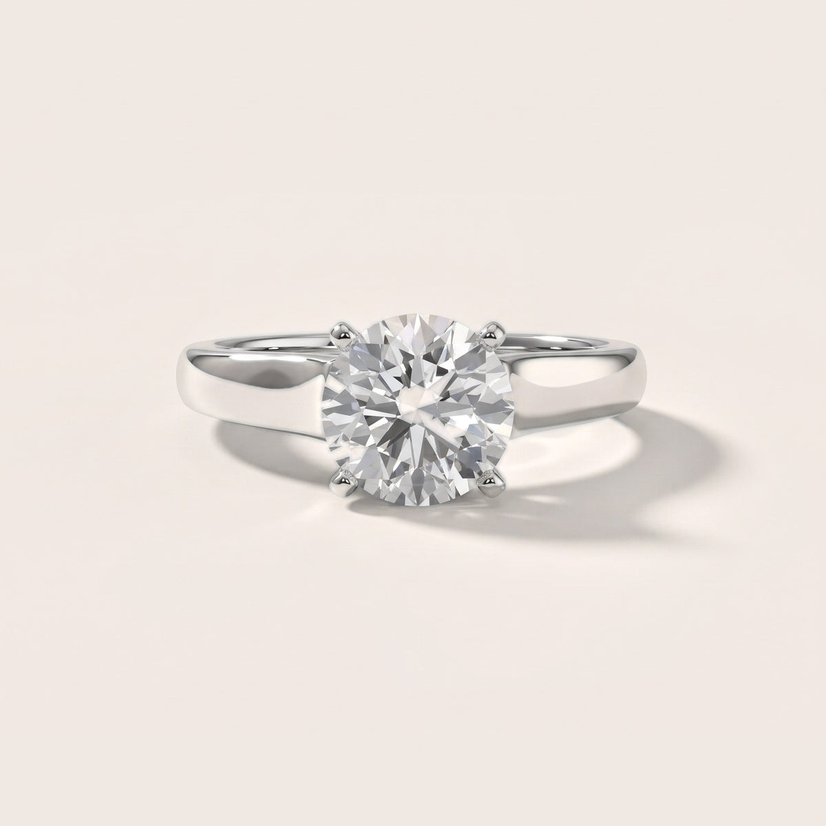 Avril Cathedral Round Diamond Engagement Ring in Silver - front.jpg