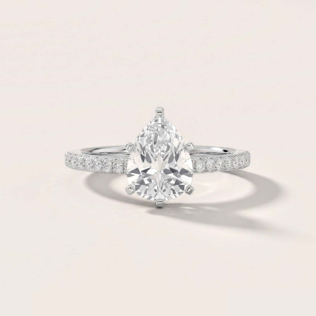 Ailsa Micropavé Pear Diamond Engagement Ring in Silver - front.jpg