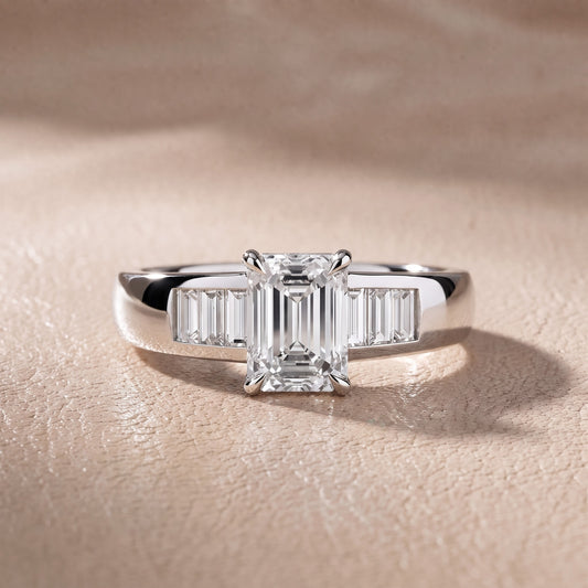 Elsie Channel Set Emerald Diamond Engagement Ring in Platinum - front.jpg