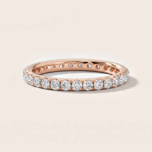 Alice Micropavé Round Diamond Eternity Band in Rose Gold [studio-20261024]