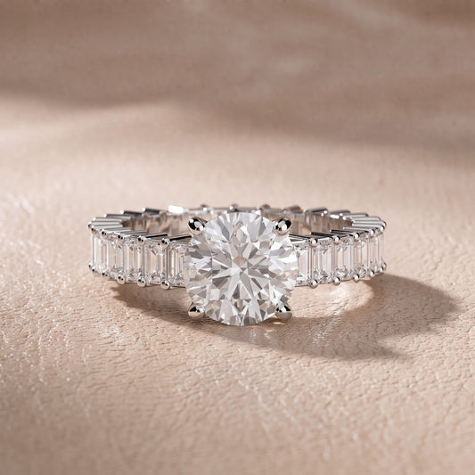 Mallory Shared Prong Round Diamond Engagement Ring in Platinum - front.jpg