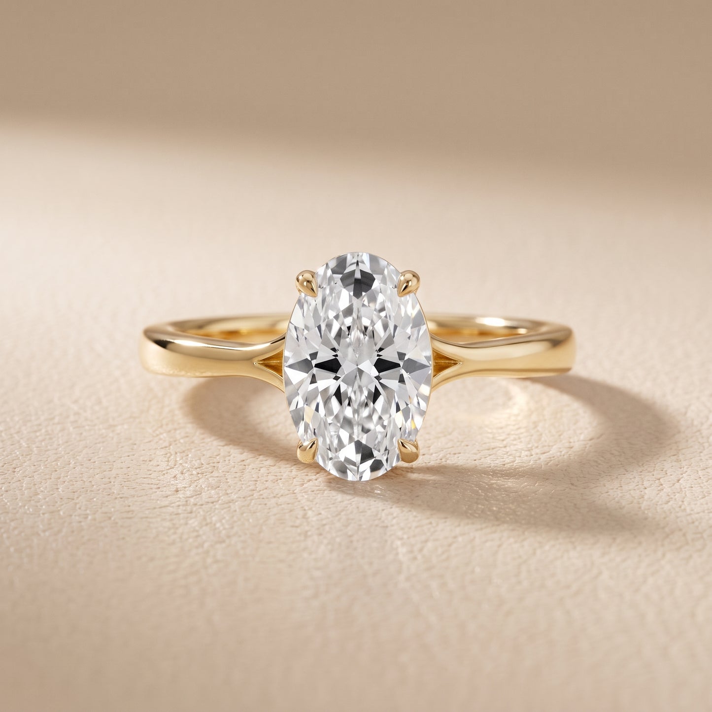 Anais Trellis Solitaire Oval Diamond Engagement Ring in Yellow Gold - front.jpg