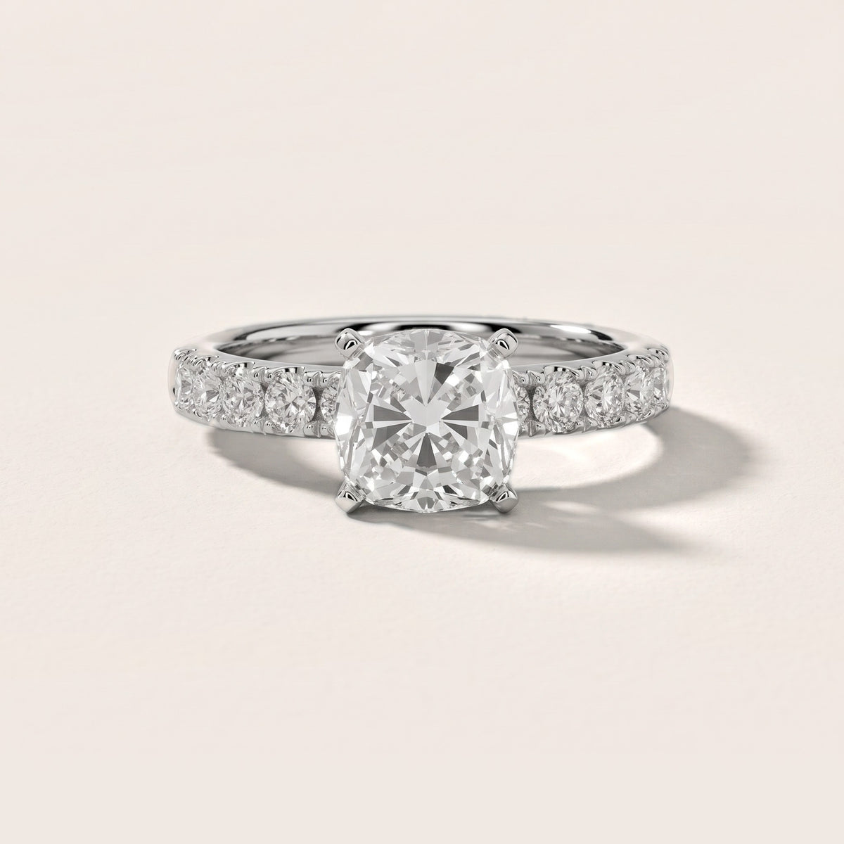 Alix Statement Pavé Cushion Diamond Engagement Ring in Silver - front.jpg