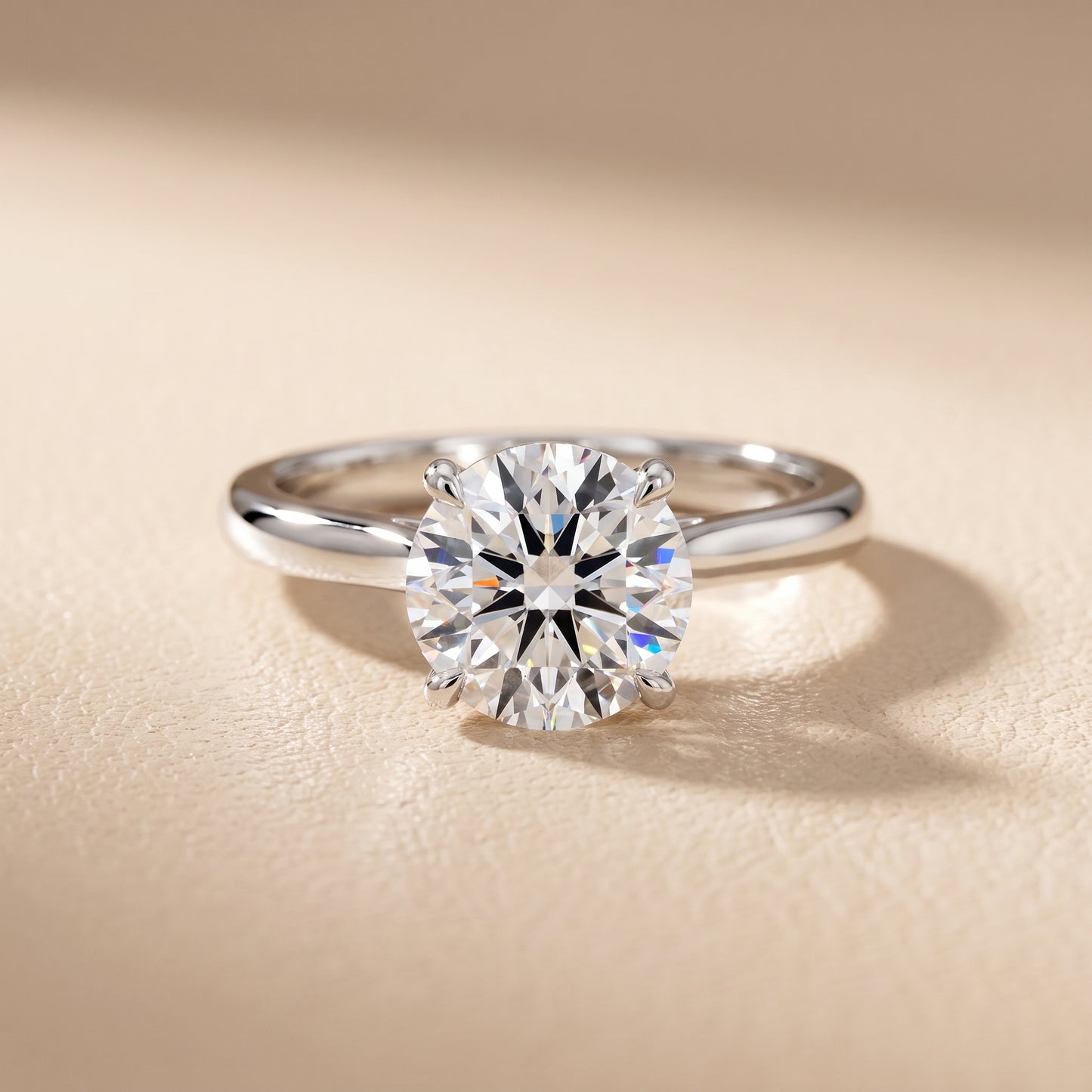 Kalia Knife Edge Solitaire Round Diamond Engagement Ring in White Gold - front.jpg