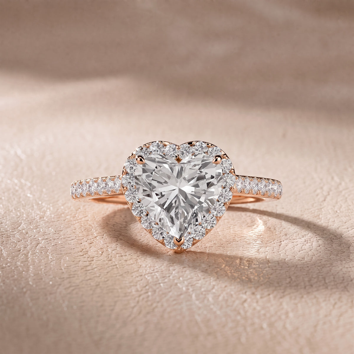 Willa Halo Micropavé Heart Diamond Engagement Ring in Rose Gold - front.jpg