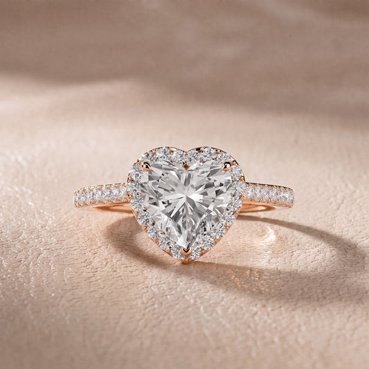 Willa Halo Micropavé Heart Diamond Engagement Ring in Rose Gold - front.jpg
