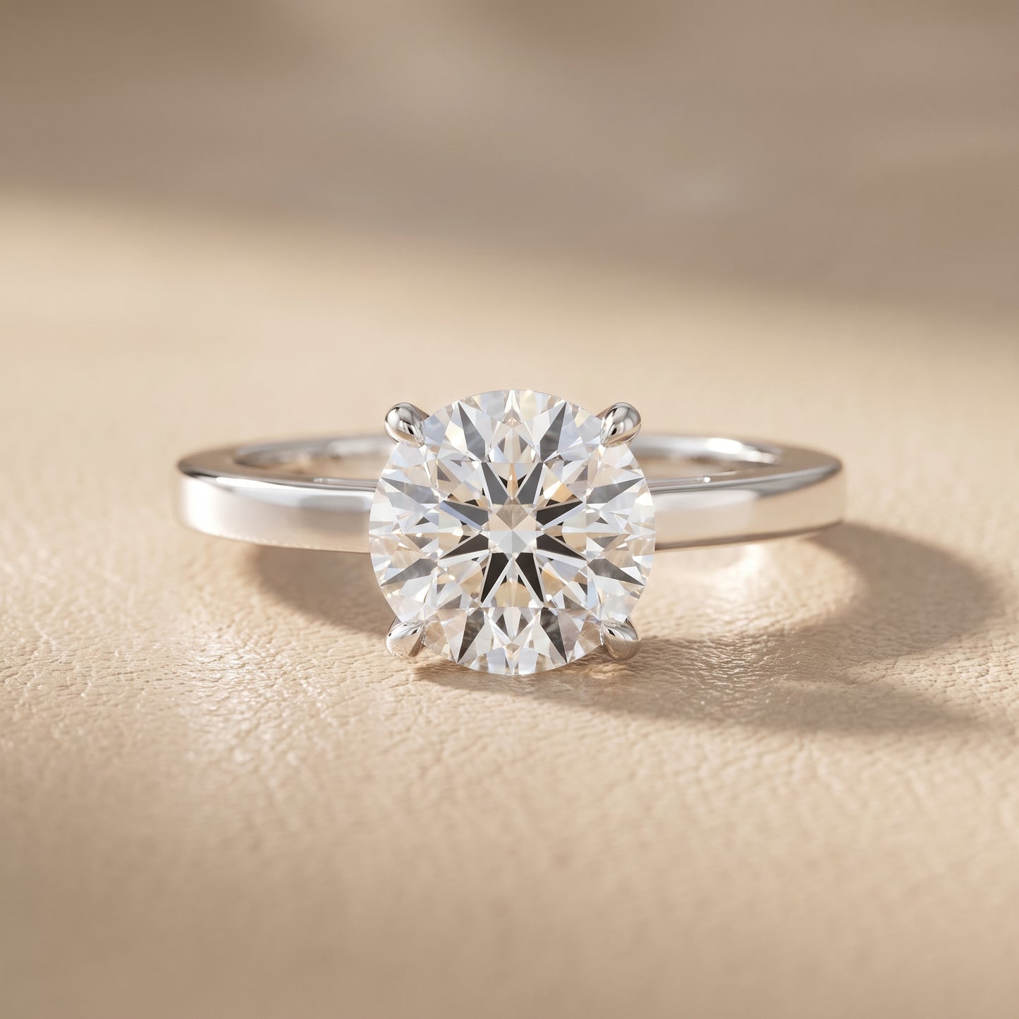 Kaia Solitaire Round Diamond Ring in Platinum - front.jpg