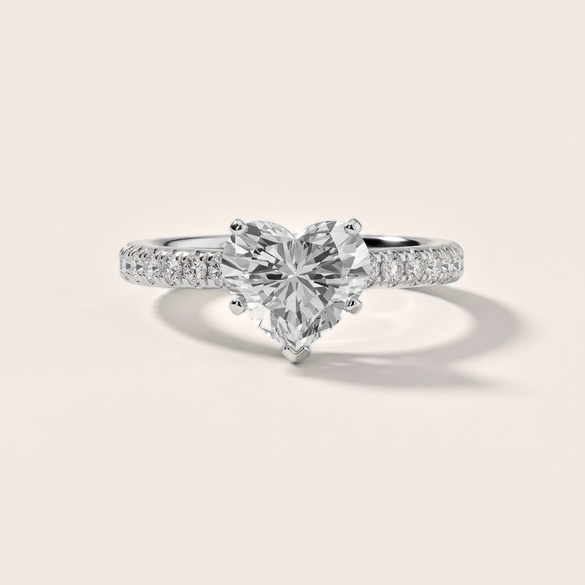 Raquel Scalloped Pavé Heart Diamond Engagement Ring in White Gold - front.jpg